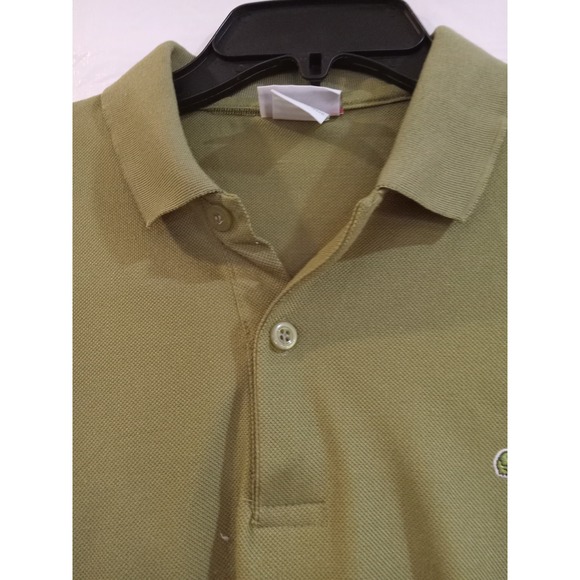 Lacoste Men's Olive Green Short Sleeve Polo Shirt Size (8) S Crocodile Logo - Picture 3 of 5